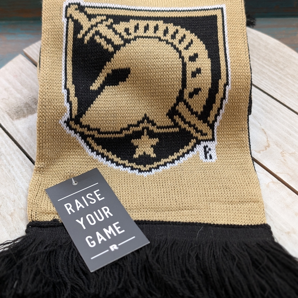 NWT Army West Point Women's Soccer Black & Gold Knit Scarf